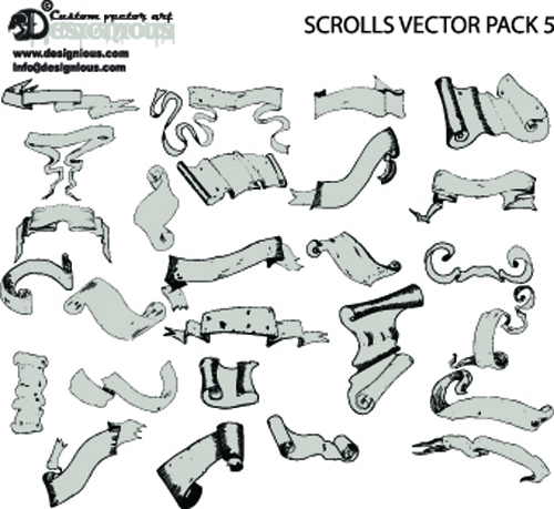 Scrolls illustration 5 vector