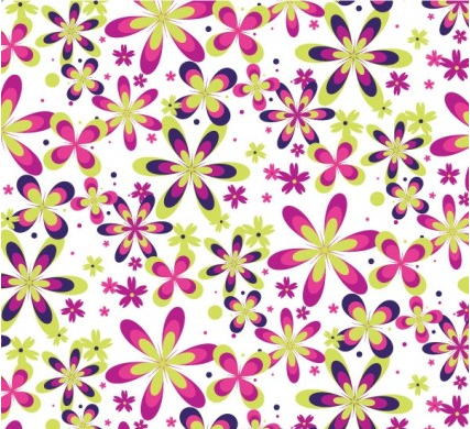 Seamless Flower Pattern vectors graphics