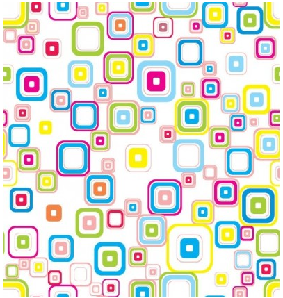 Seamless Retro Pattern With Rounded Squares vector