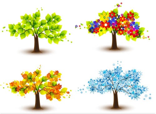 Seasons Symbols vector