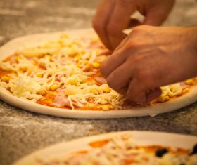 Self-made pizza Stock Photo