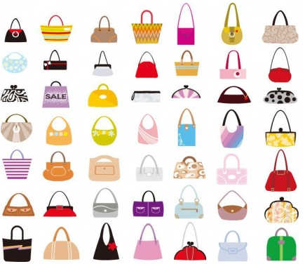 Set Woman Bags vector graphic