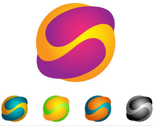 Shiny 3D Logotypes vector
