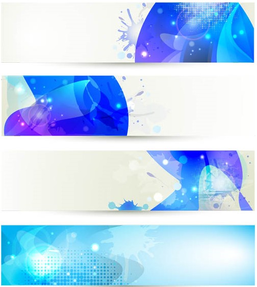 Shiny Blue Banners vector