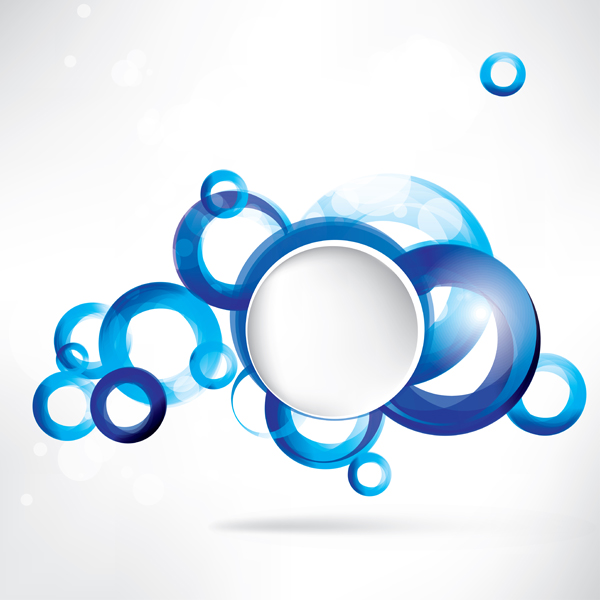 Shiny Blue Circle background 2 vector free download