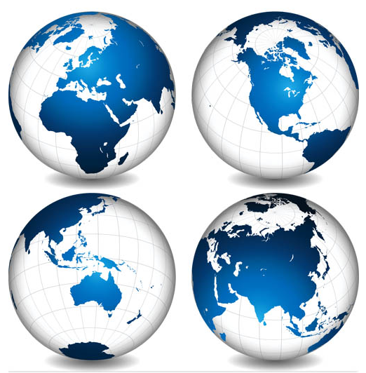 Shiny Globes Symbols vector