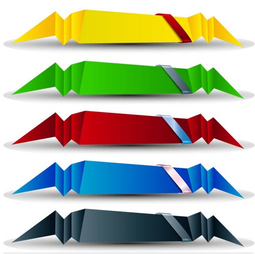 Shiny Origami Elements vector
