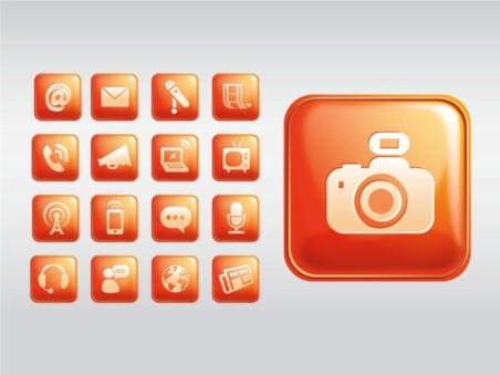 Shiny Square Icons vector