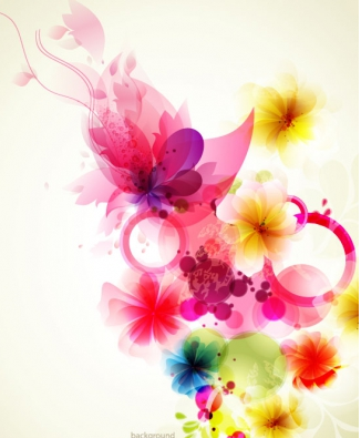 Shiny colorful flower background 3 vector