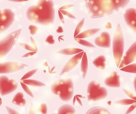 Shiny light dots with valentine pattern vector