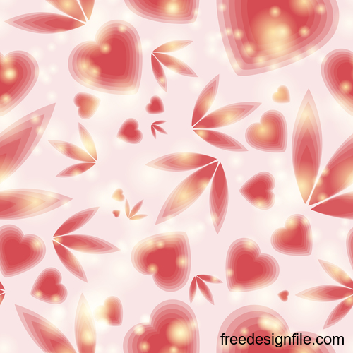 Shiny light dots with valentine pattern vector