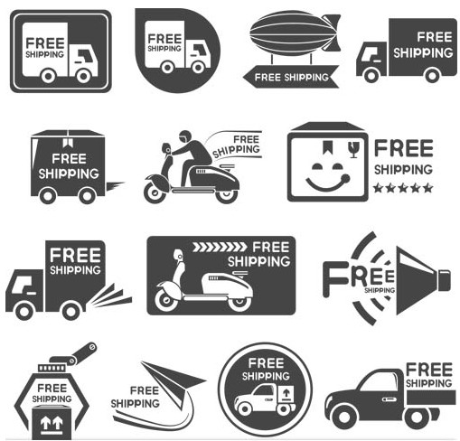 Shipping Icons set vector
