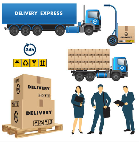 Shipping and Delivery set vector