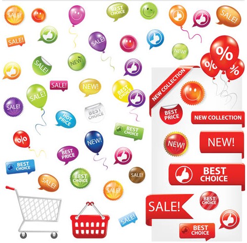 Shopping Elements Illustration vector