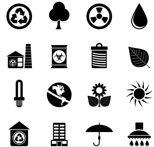 Silhouette Eco Icons 2 vector material
