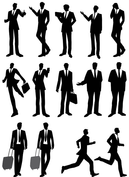 Silhouettes Business People 5 creative vector