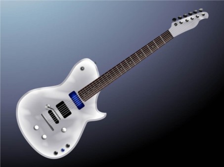 Silver Guitar vector