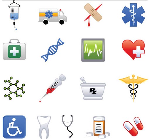 Simple Medical Icons vectors