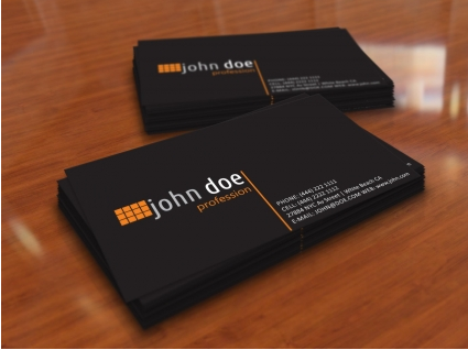 Simple black personal business card vectors graphics