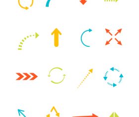 Simple colorful arrow icon vector