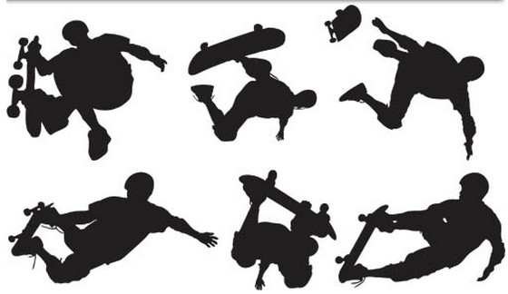 Skateboarders free vectors