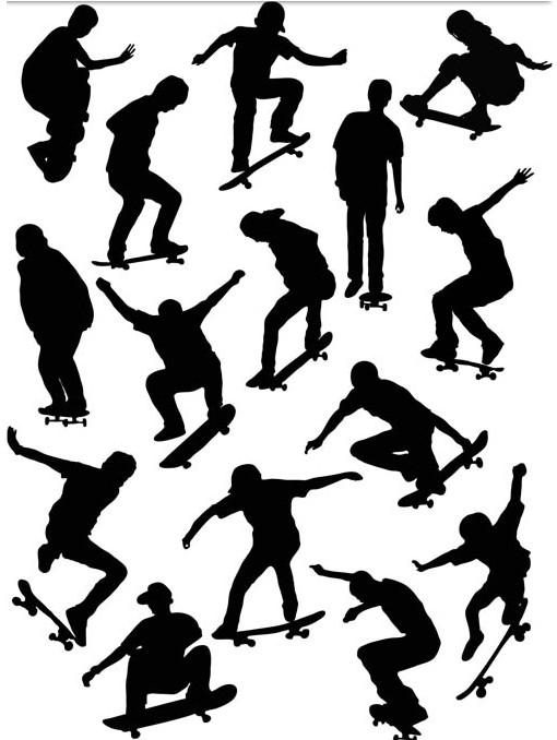 Skaters free vector