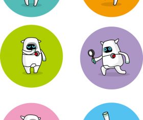 Smart tech robot cartoon vector