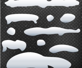 Snowdrift with icicle vector illustration 10