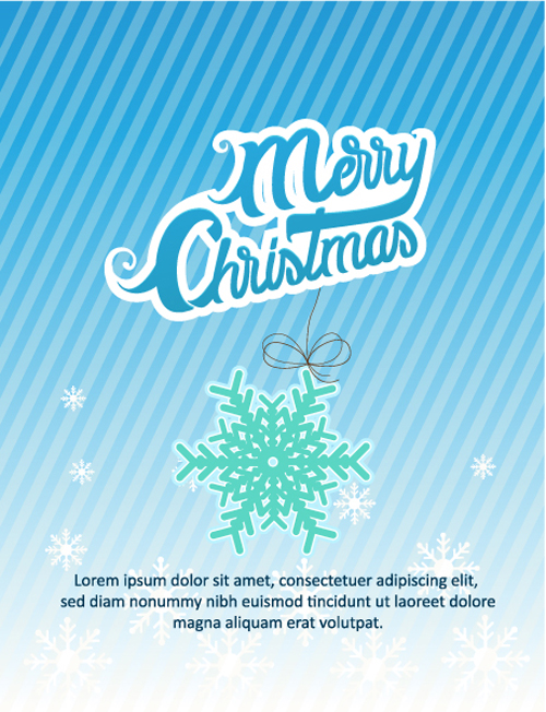 Snowflake Christmas background design vectors