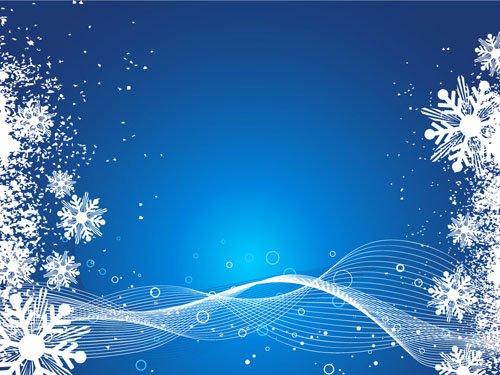 Snowflake and blue background vector