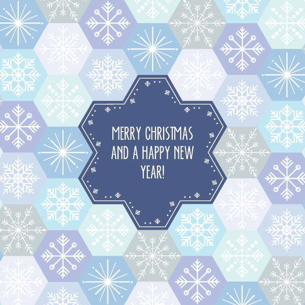 Snowflake background pattern vector material