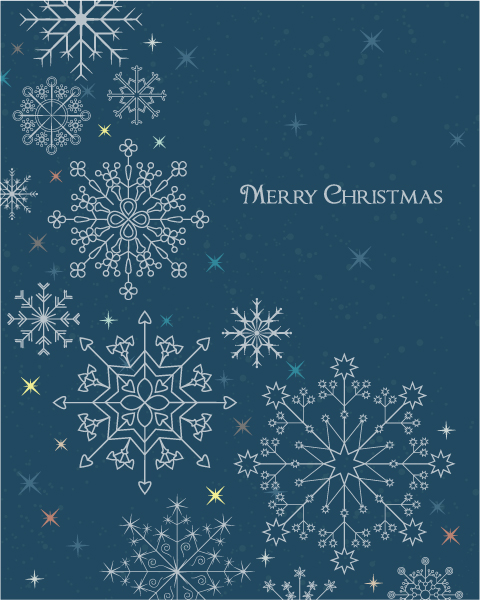Snowflake christmas background 2 design vector