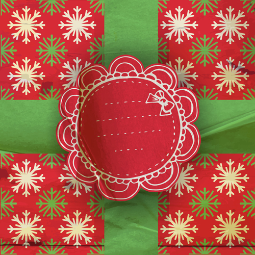 Snowflake pattern background set vector