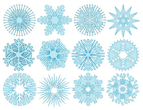 Snowflake patterns vectors