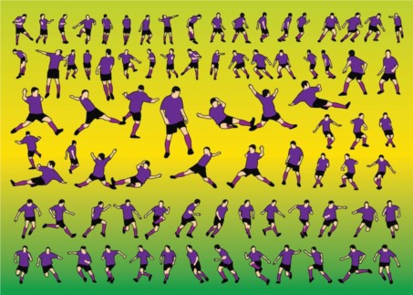 Soccer Players set vector