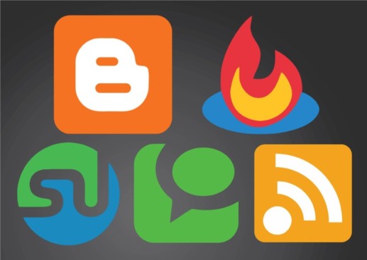 Social Network Logos shiny vector