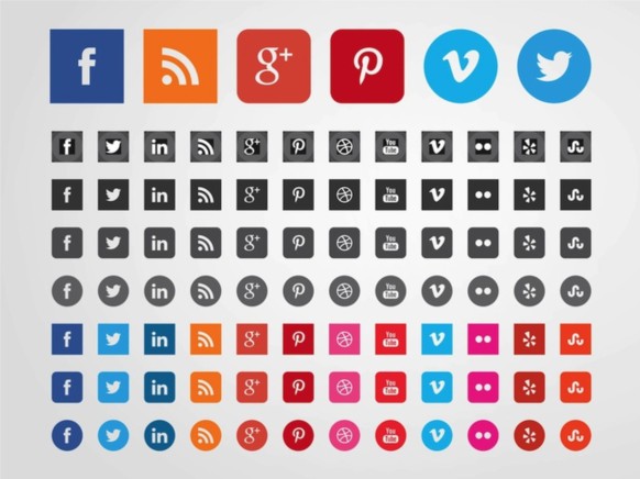 Social Websites Icons vector graphics