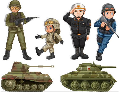 Soldiers free vector design