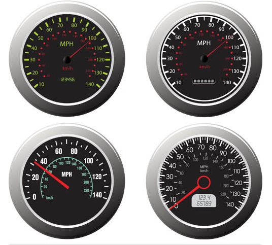 Speedometers graphic vector
