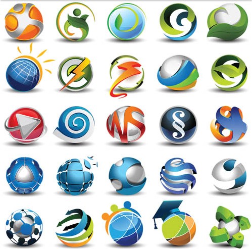 Spheres Logo free design vector