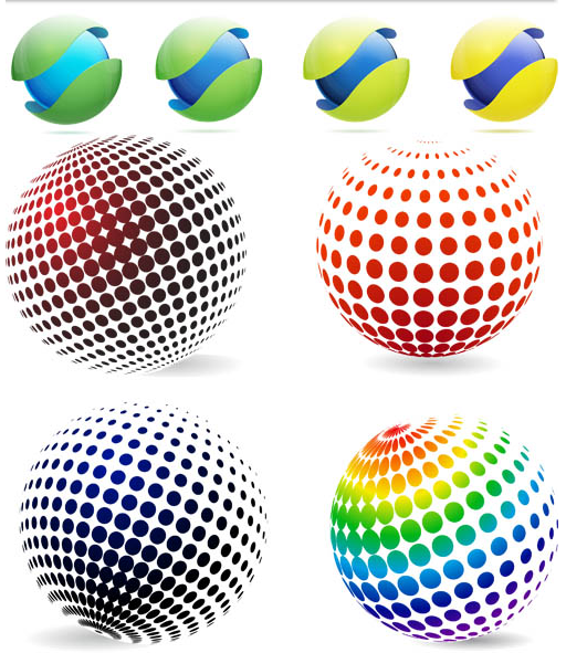 Spherical Shiny Logotypes art design vector