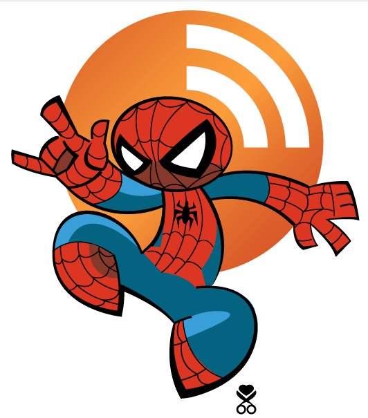 Spiderman RSS Icon Vector graphic