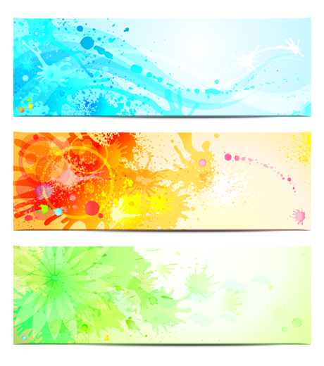Splash Grunge Color banner vector