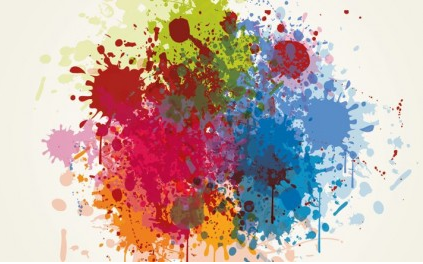 Splashed Colours Grunge vector