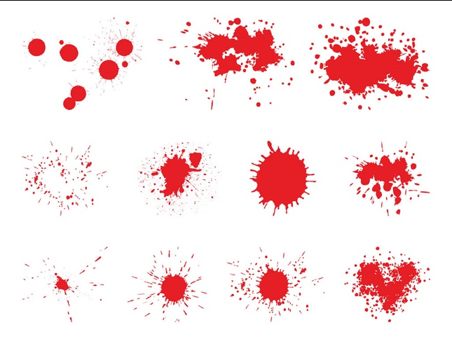 Splattered Blood Graphics vector