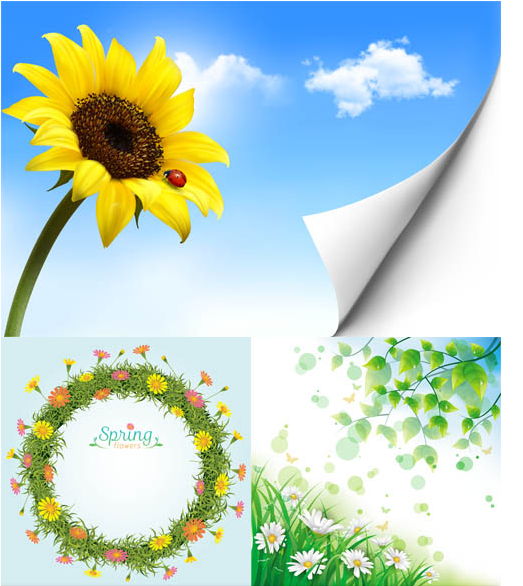 Spring Backgrounds free vector