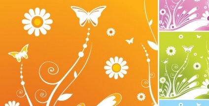 Spring Floral Background vector graphics