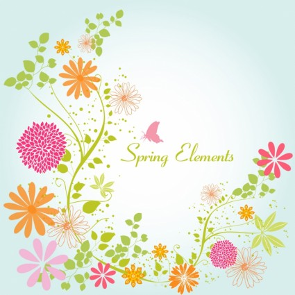 Spring flower vector material