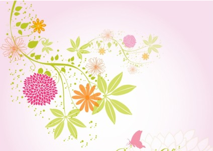 Spring flower background vector graphics