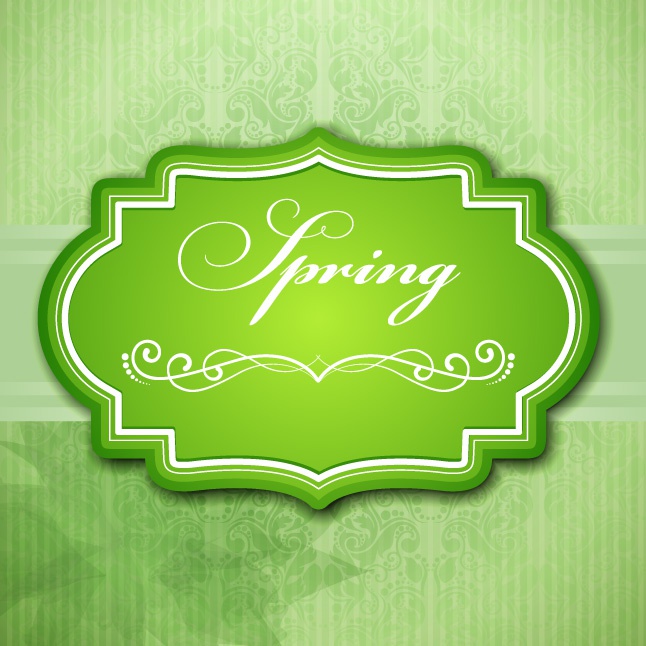 Spring green frame Illustration vector